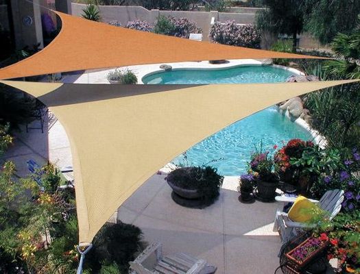 Square Hdpe Shade Sail Material Begie Uv Net برای باغ