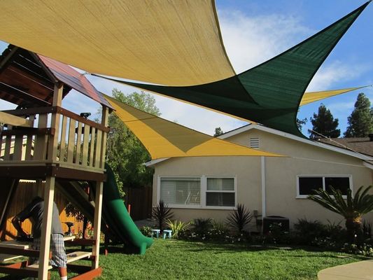 استخر شنا HDPE Shade Sail 8 10 12 Foot Triangle Shade Sailcloth Shade سایبان